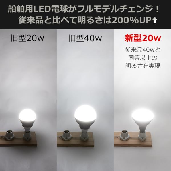 LED電球 12v 24v 船舶 E26 口金 防水 ライト 発光色 ホワイト / 電球色