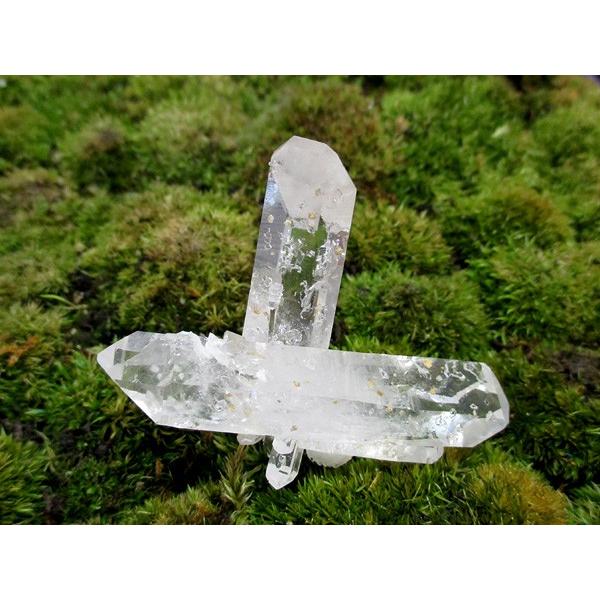 希少品 アデュラリア（氷長石） in 水晶クラスター タイムリンク