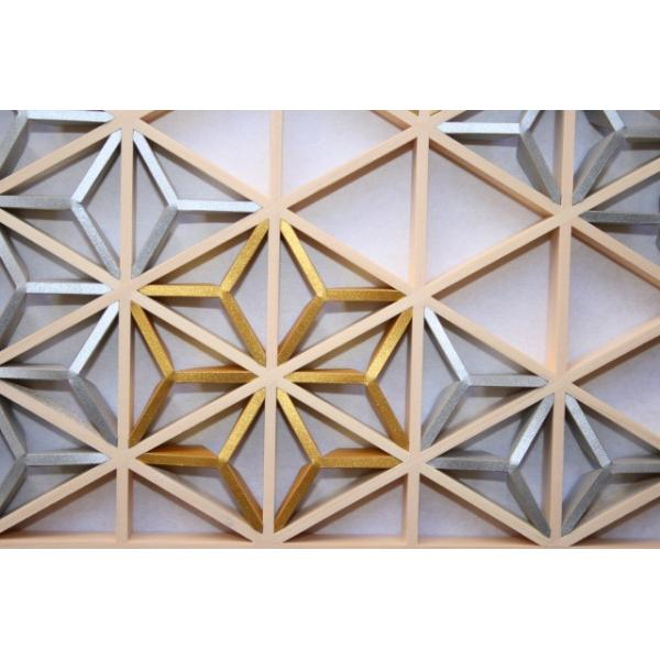 組子調 アートパネル 和風 木製 麻の葉 組子調 アートパネル 和風 木製 麻の葉