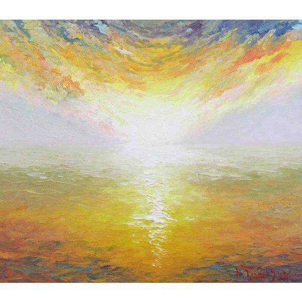 絵画 油絵 朝焼け (谷口春彦) 朝焼け」谷口春彦 絵画 アート F10サイズ油彩画[油絵]開運