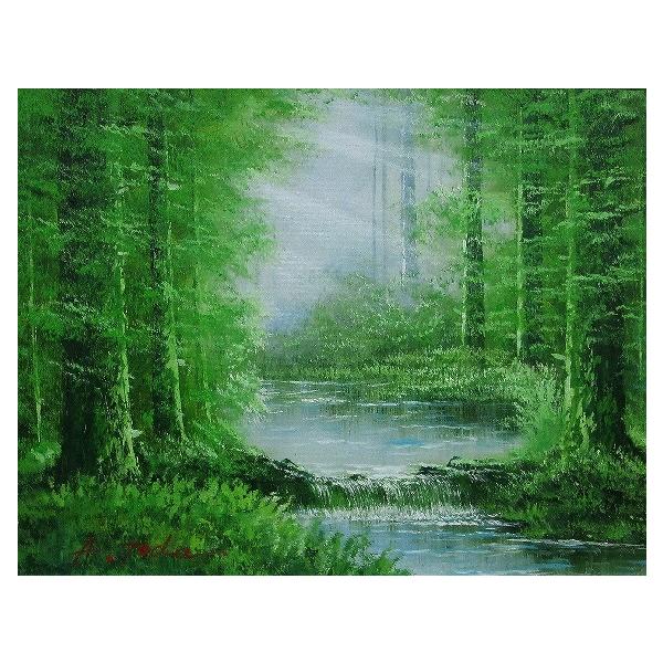 送料無料】「陽光」戸田彰 F6サイズ油彩画[油絵]（直筆油彩画