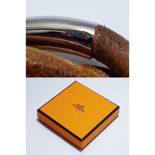 HERMES(エルメス) トルネード レザーバングル HERMES エルメス ブレスレット バングル トルネード レザー
