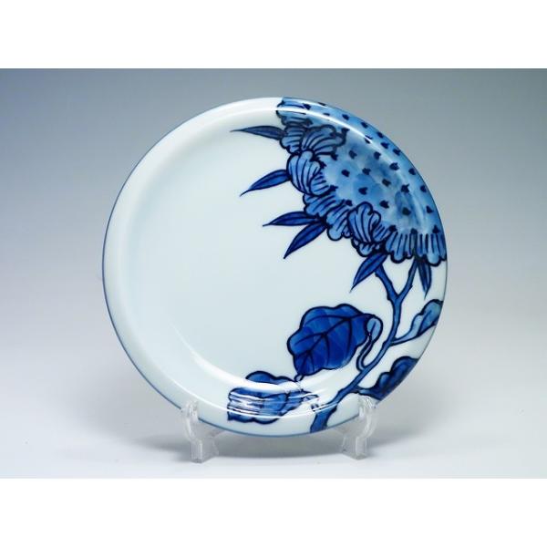 新品【源右衛門】 染付向日葵絵 銘々皿 5客セット