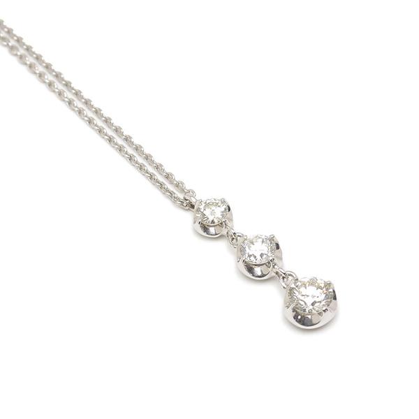 4℃ ヨンドシー ダイヤモンドネックレス K18WG・ダイヤ0.551ct ホワイト