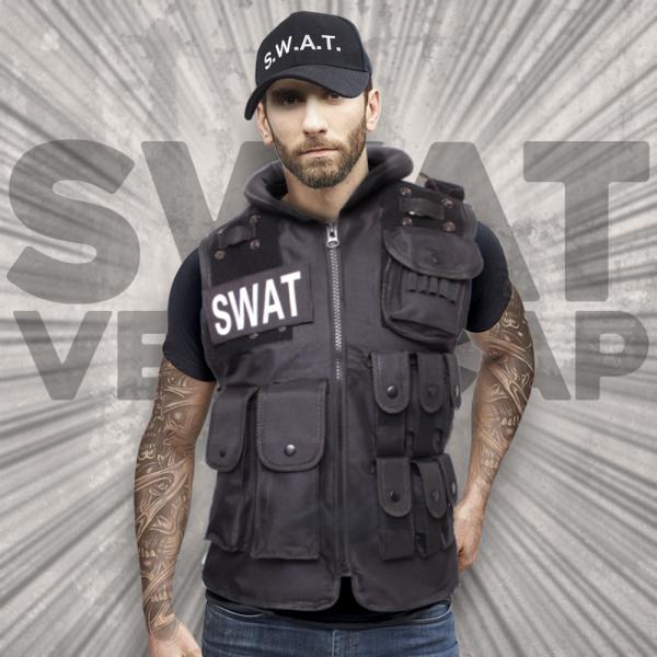 Amazon.co.jp: [SHENKEL] SWAT コスプレ 5点セット ブラック S