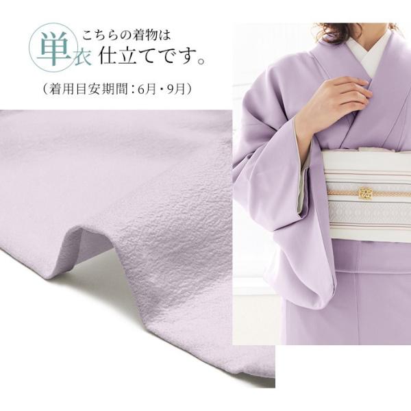 贈り物 (女単衣 東レ) 洗える着物 単衣 10colors 色無地 着物 日本製