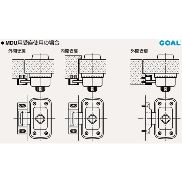 ゴール V-MDU-5（V18ディンプルシリンダー面付本締錠）取付可能扉厚