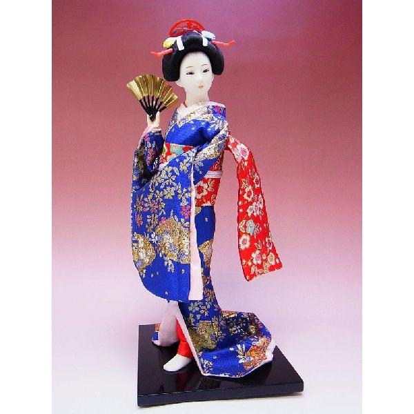 日本のおみやげ】◇日本人形【青着物・扇子】 /【Buyee】 Buyee