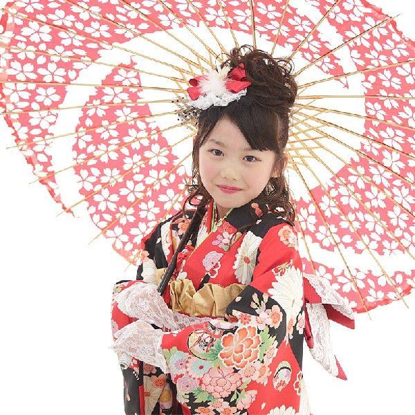 七五三着物7歳購入レトロ古典お祝い着女の子『平安』 （四つ身着物重ね