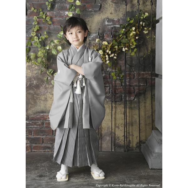 七五三 5歳 新品 羽織 袴 着物フルセット 紋袴 半襟縫付込 NO30184