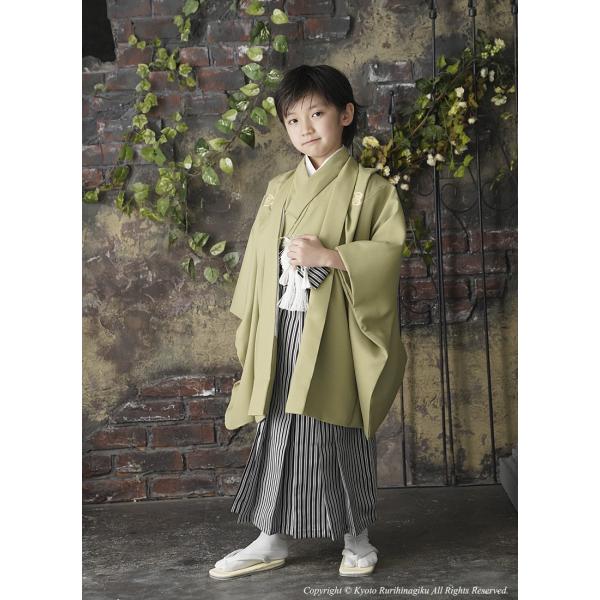 七五三男の子3歳5歳着物フルセット袴無地シンプル紋付袴羽織袴セット