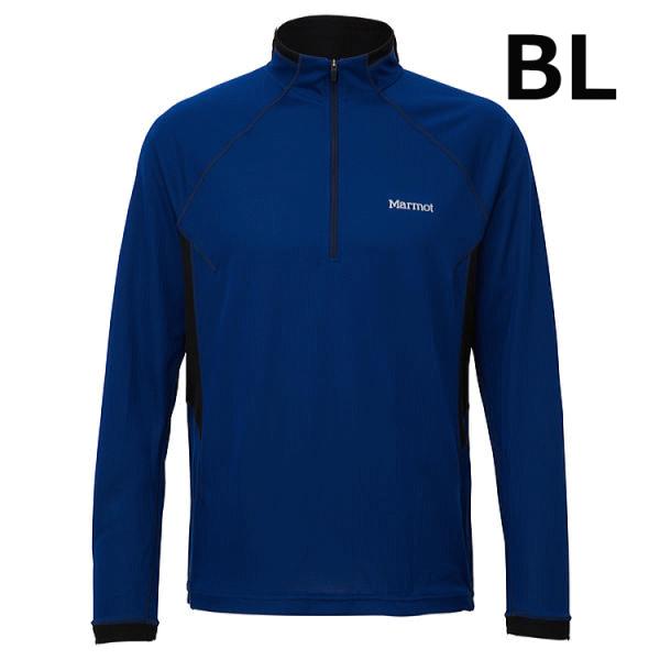 ネコポス送料無料 Marmot マーモット HEAT NAVI MESH L/S ZIP ヒート ナビ メッシュ ロングスリーブ ジップ 長袖シャツ  TOMMJB70 BK BL SGY /【Buyee】