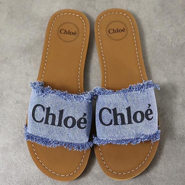 Chloe クロエ Fringe Slippers サンダル デニム フラット