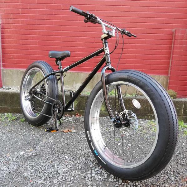 自転車 26BRONX-DD グロスブラック×ポリッシュリム ブロンクス 