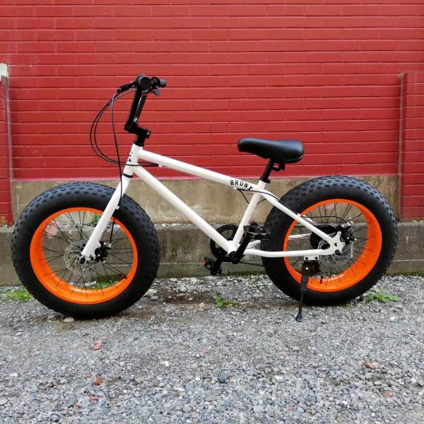 自転車 20BRONX-DD BB-8 グロスホワイト×オレンジリム ブロンクス