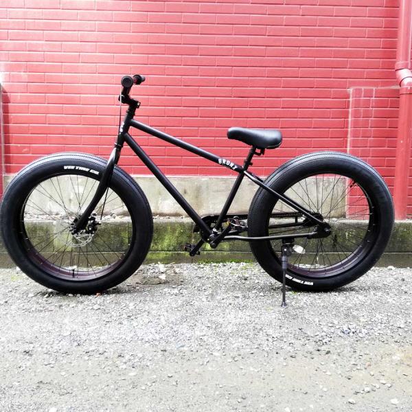 自転車 26BRONX-4.0 マットブラック×ブラックリム ブロンクス ファットバイク レインボー ビーチクルーザー 26インチ 極太タイヤ 通勤  通学 メンズ レディース /【Buyee】