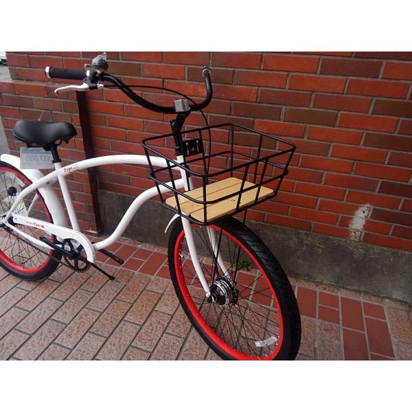 自転車 バスケット 前カゴ PALMY TU319 ウッドパネルアルミバスケット /【Buyee】