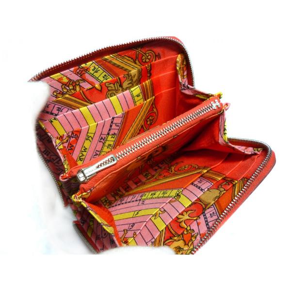 セール HERMES エルメス アザップ シルクイン コンパクト財布 （ローズ 