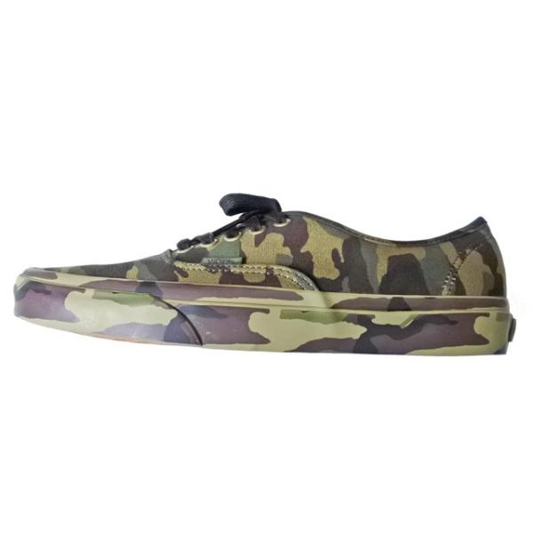 Vans authentic mono outlet olive camo skate shoes