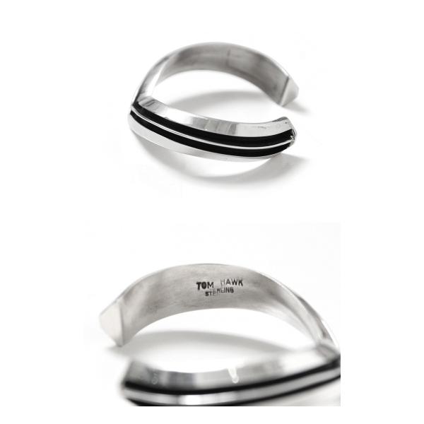 TOM HAWK 2ラインシルバーバングル ナバホ族 TOM HAWK 2ラインシルバー