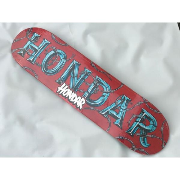 新品未使用　スケボー　デッキ　HONDAR ホンダー HONDAR 】8.0 Red Barbed Wire Skateboard Deck ホンダー スケート