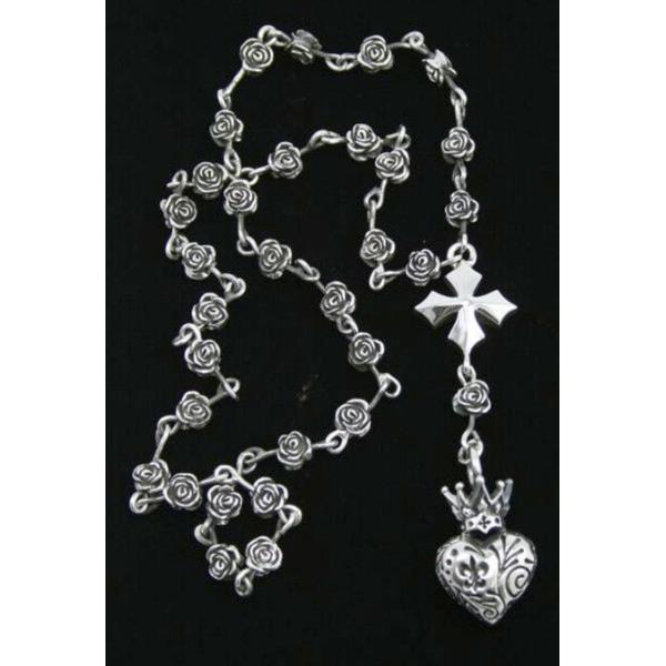 King Baby Studio スターリングシルバー・クロス・ロザリオ King Baby Studio キングベイビー ネックレス ペンダント メンズ