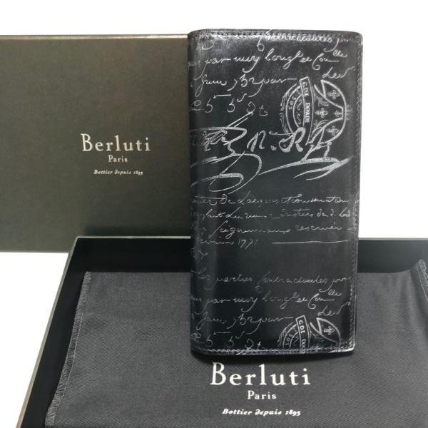 ベルルッティ シルバーパティーヌ 長財布 BERLUTI EBENE SCRITTO BLACK N135265 Berluti /【Buyee】