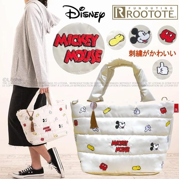 ディズニー ルートート トートバッグ ミッキー ROOTOTE Disney デリ