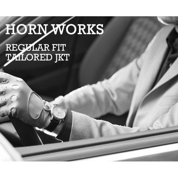 Horn Works 本革 レギュラーフィットレザーテーラードジャケット