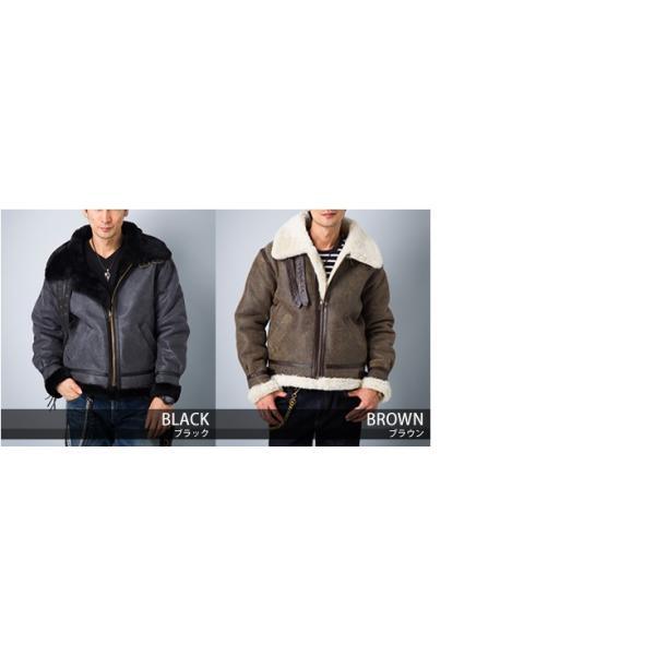 Liugoo Leathers 本革 B-3フライトジャケット ムートン