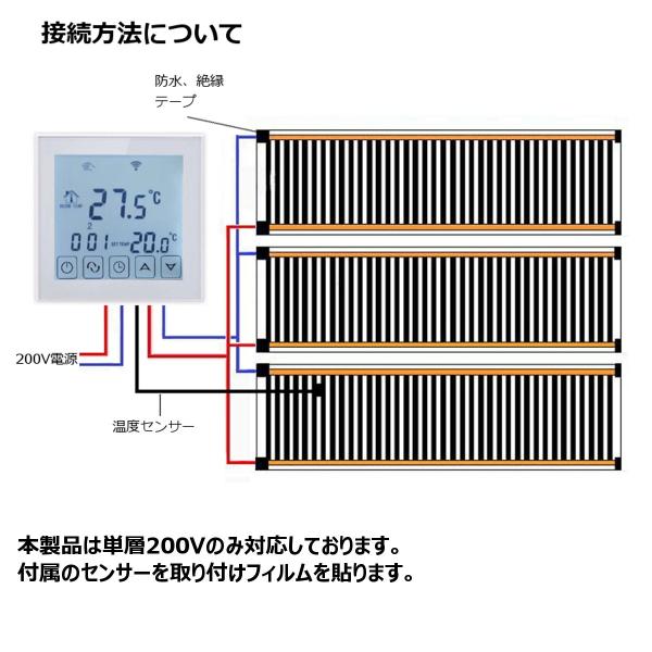 4)ぽかるむ 21m (コントローラー別売り） 6畳用 25ｃｍ×21ｍ 電気式 床暖房 フィルム式 ホットカーペット 200V ヒーター 電気 床暖  遠赤外線 /【Buyee】