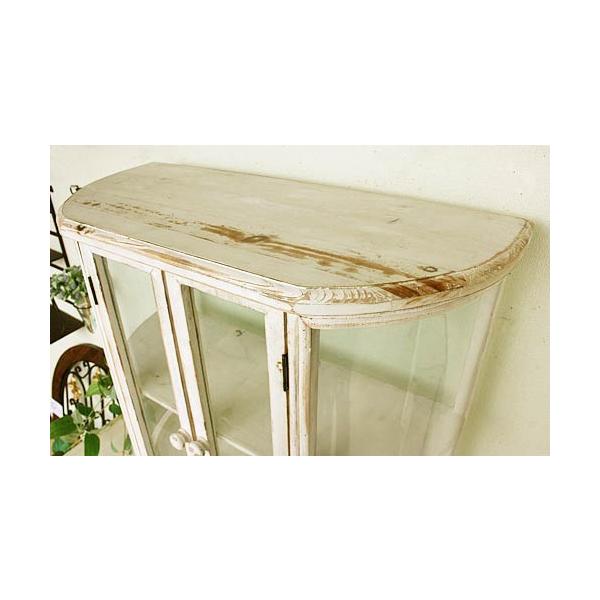 シャビー アールキャビネット コベントガーデン アンティーク 飾り棚 KK-15