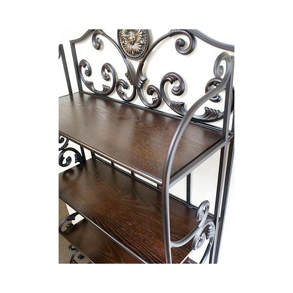 ディスプレイラック 飾り棚 アイアン 本棚 シェルフ アンティーク FM-846