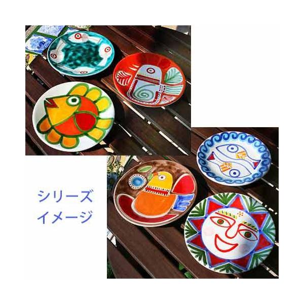 イタリア製 輸入雑貨 シチリア 陶器 絵皿 壁飾り 壁掛け 手描き