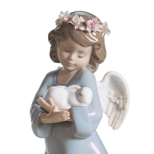 Lladro （リヤドロ） 天使エンゼル少女ウサギうさぎ兎「天使の宝物