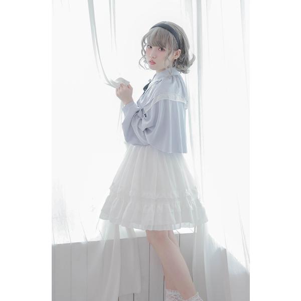 Dolly Delly マント風リボン ブラウス ブラウスのみ リボン付き