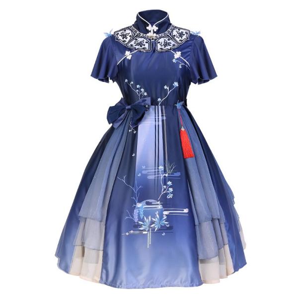 LO775 チャイナドレス オリジナル 洋服 ロリータ ワンピース-