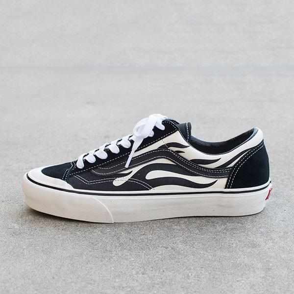 Vans style hotsell 36 black flame