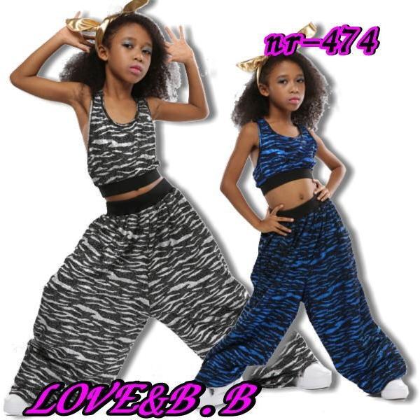 1990円→990円】キッズ ダンス 衣装 【セットアップ】 ゼブラ柄