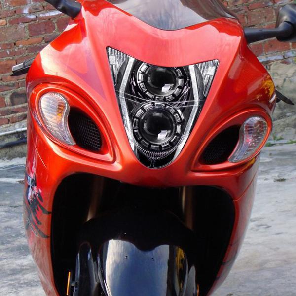 Demoneyes デーモンアイ HID プロジェクター LED ヘッドライトユニット ホワイト V2 スズキ Hayabusa ハヤブサ 隼  GSX1300R 2008-2020 /【Buyee】