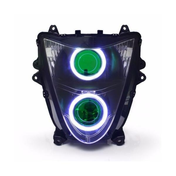 Demoneyes デーモンアイ HID プロジェクター LED ヘッドライトユニット グリーン スズキ GSX1300R ハヤブサ 隼  Hayabusa 2008-2017 /【Buyee】