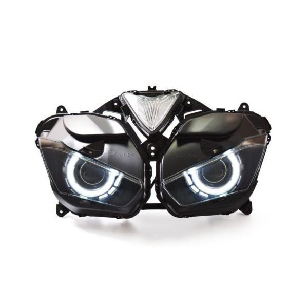 Demoneyes デーモンアイ HID プロジェクター LED ヘッドライトユニット ホワイト ヤマハ YZF-R25/YZF-R3 2015-  /【Buyee】