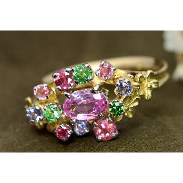 岩倉康二作 ピンク サファイヤ 0.53ct リング/指輪 18金 プラチナ K18