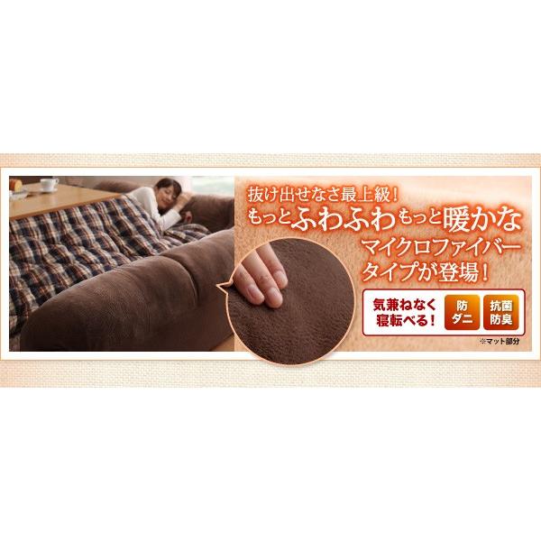 ローソファ こたつ用 〔コの字/マット部分サイズ142×142cm/厚さ40mm