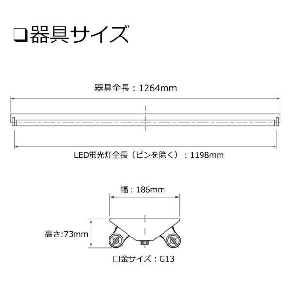 2台セット LED蛍光灯用器具40W形逆富士2灯用 LEDベースライト器具 逆富士40W型2灯器具 LED蛍光灯直管40W型専用灯具 両側配線  /【Buyee】