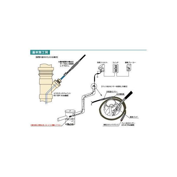 アサヒ特販】アサヒ排水路ヒーター AC100V/13ｍ(消費電力260W) AH-13FS