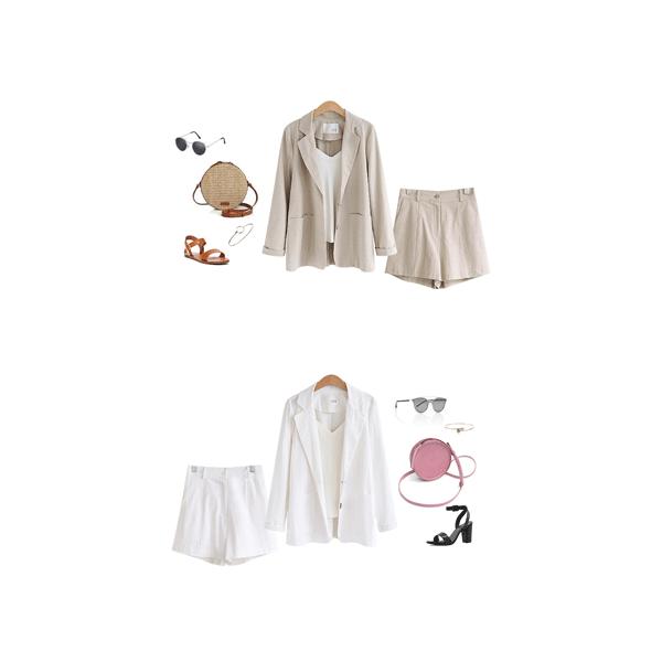 新品✧ 韓国セレクトショップ リネン セットアップ リネンライク クロップドパンツ セットアップ着用可【AOKI公式通販】