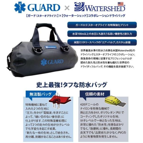 水深100mでも使える 完全密閉 防水バッグ GUARD×WATERSHED コラボ ドライバッグ 空気をいれれば浮き袋に ライフセービング  ライフセーバー /【Buyee】 Buyee - Japanese Proxy Service | Buy from Japan!