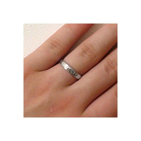 プラチナ ダイヤモンド 平打ち ストレートライン 結婚指輪 マリッジ