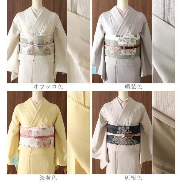 洗える 着物 色無地 袷 レディース 仕立て上がり 日本製 東レ 全